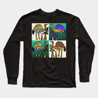 4 very bright Roman ostriches Long Sleeve T-Shirt